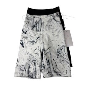 Balance Collection Easy Bermuda Shorts Womens XS Black Marbled 2PK New NWT